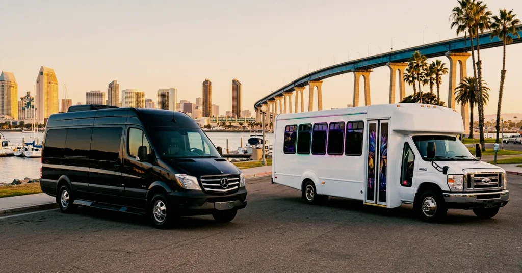Executive Sprinter Van vs Party Bus: Which Is Safer in San Diego?