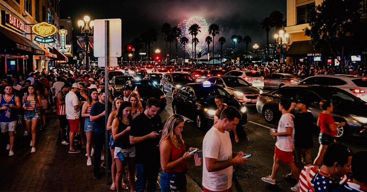 Why You Should Never Rely on Rideshare on July 4th in San Diego