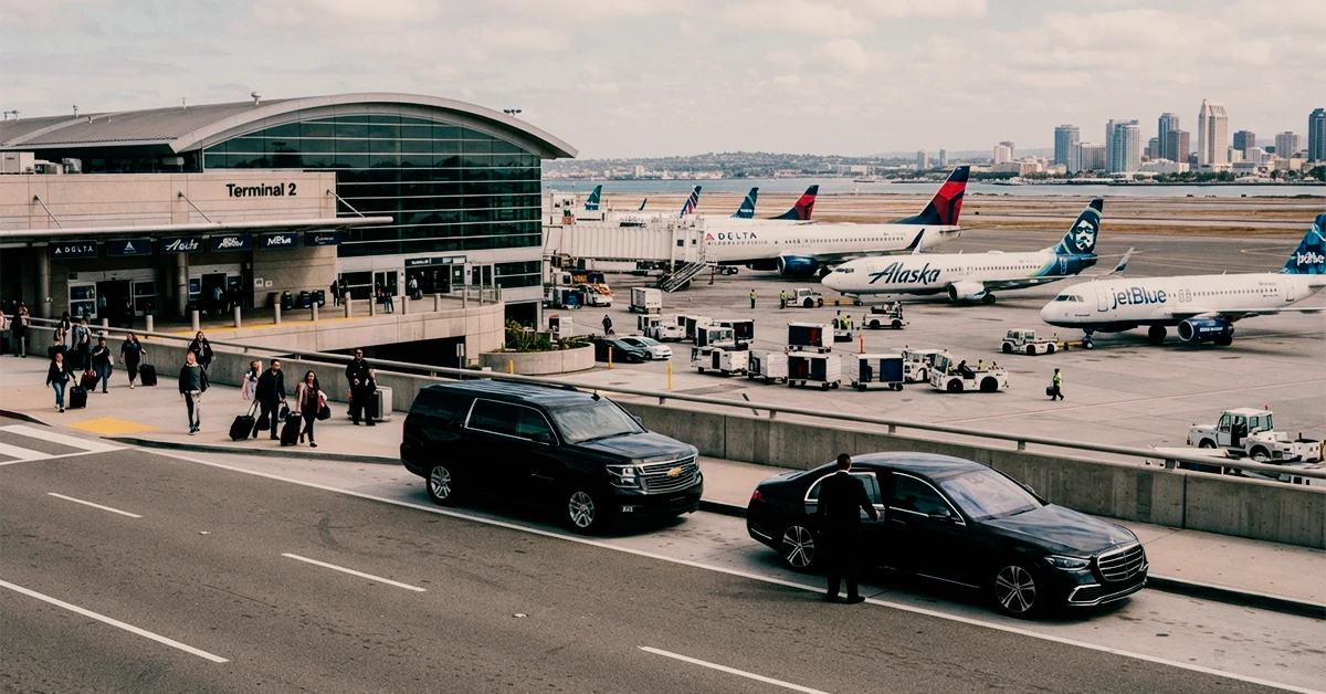 Airlines by Terminal at San Diego Airport