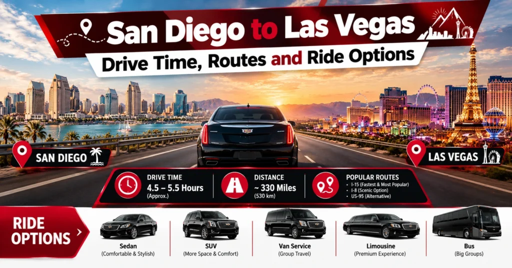 San Diego to Las Vegas: Drive Time, Routes and Ride Options