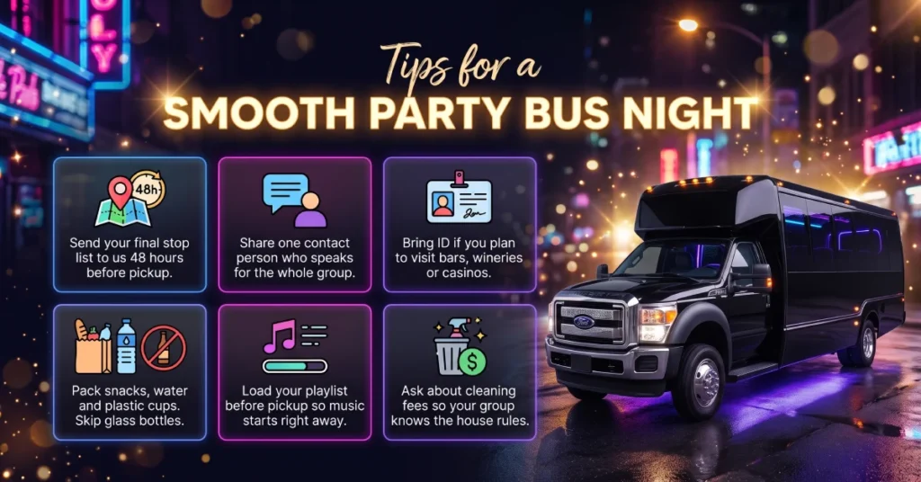Tips for a Smooth Party Bus Night